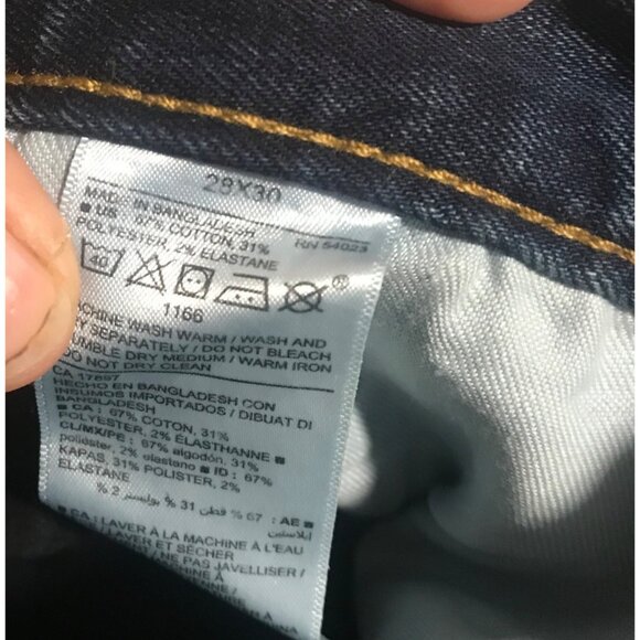 Old Navy Mens Jeans 28x30 Extremely Soft Dark Wash Denim Slim Fit NEW - Picture 6 of 9